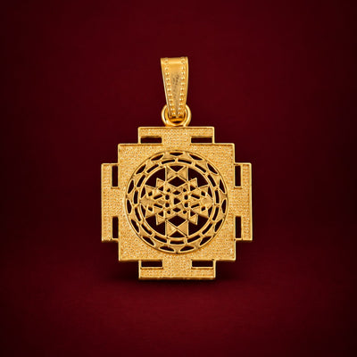 Sri Yantra Square Pendant
