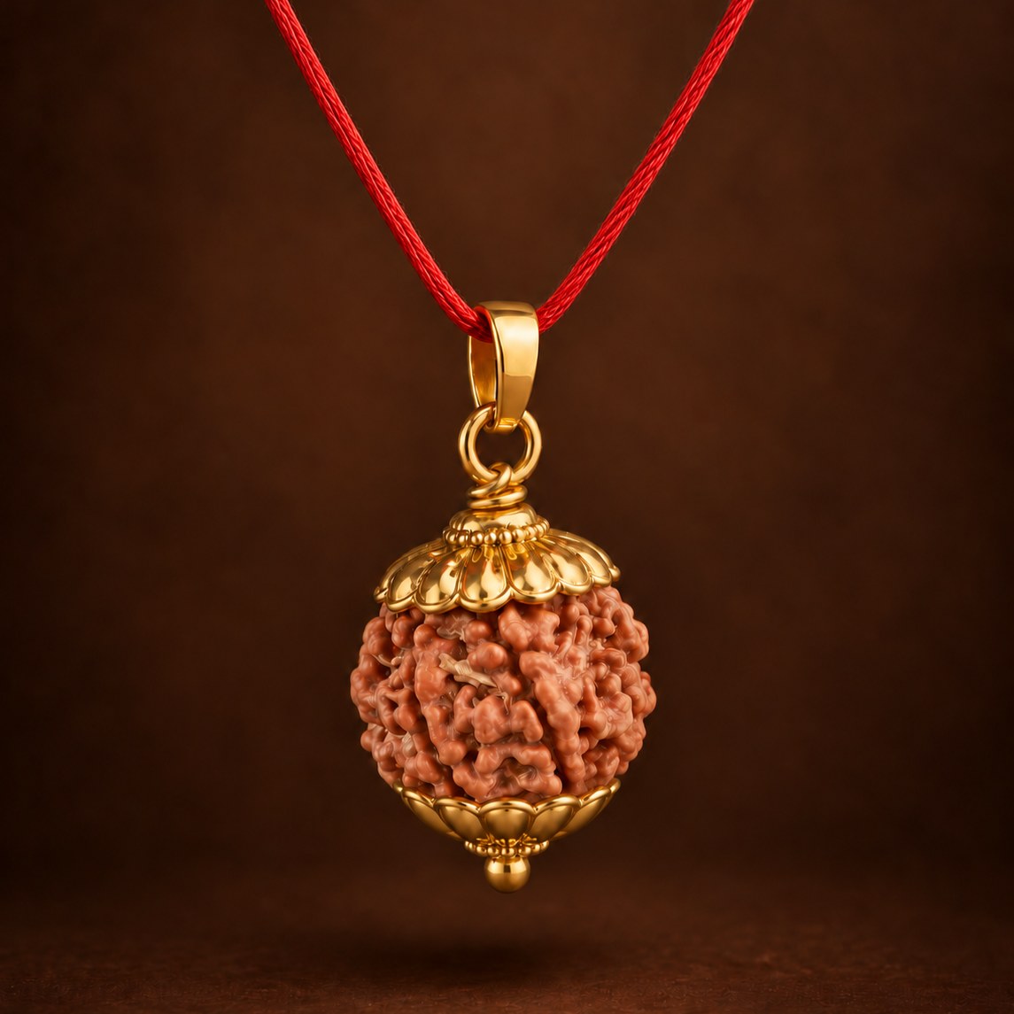 Rudraksha Pendant with Red Thread