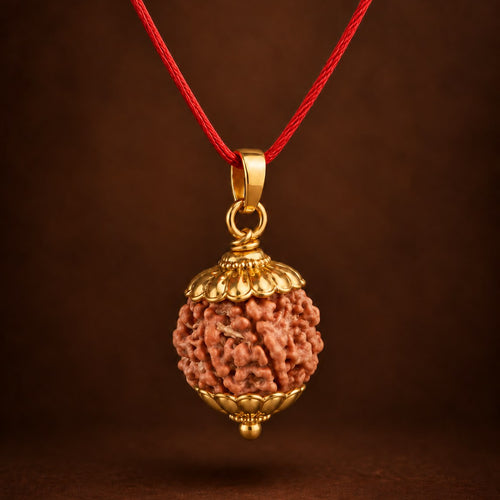 Rudraksha Pendant with Red Thread