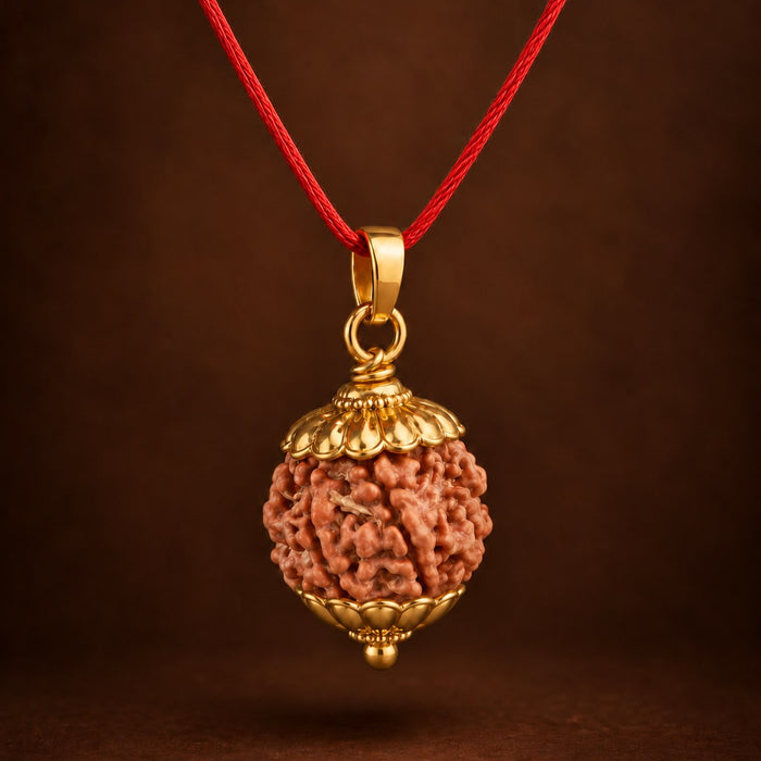 Rudraksha Pendant with Red Thread