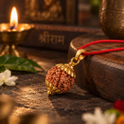 Rudraksha Pendant with Red Thread
