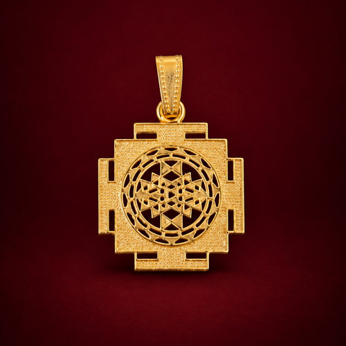 Sri Yantra Square Pendant
