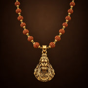 Hanuman ji Rudraksha Mala - Golden Finish