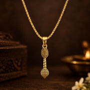 Hanuman ji Gada Pendant - Golden Finish