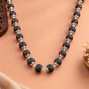 Karungali mala with silver-finish links - photo 1