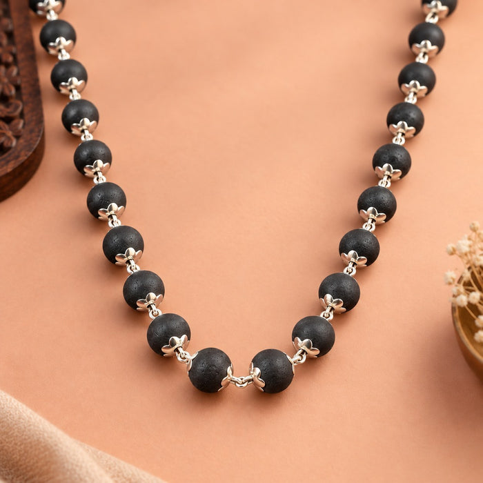 Karungali mala with silver-finish links - photo 1