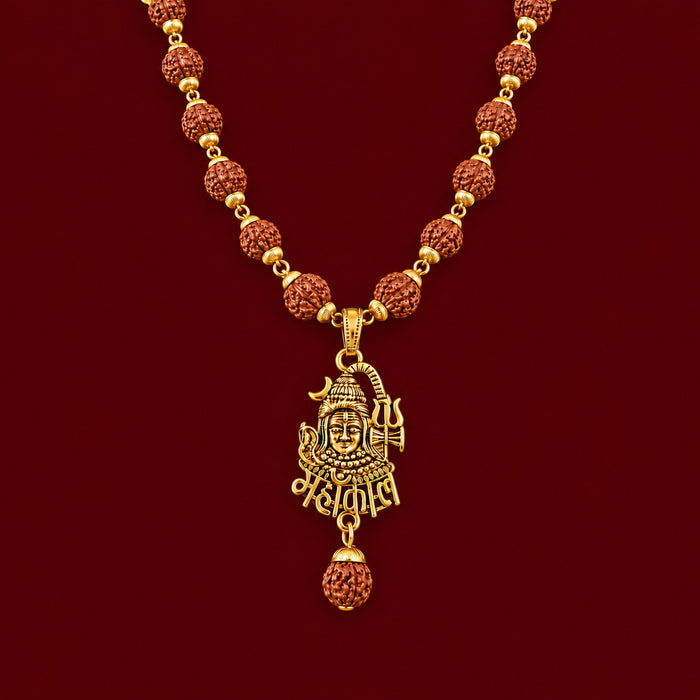 Mahakal Rudraksha Mala - Golden Finish - view 1