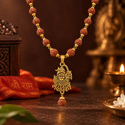 Mahakal Rudraksha Mala - Golden Finish - view 2