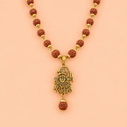 Mahakal Rudraksha Mala - Golden Finish - view 4