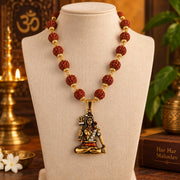 Shiv ji Rudraksha Mala - Golden Finish