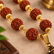 Shiv ji Rudraksha Mala - Golden Finish