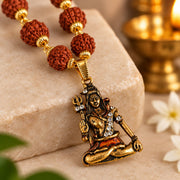 Shiv ji Rudraksha Mala - Golden Finish